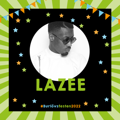 En bild på Lazee, en man med vit tröja och solglasögon 